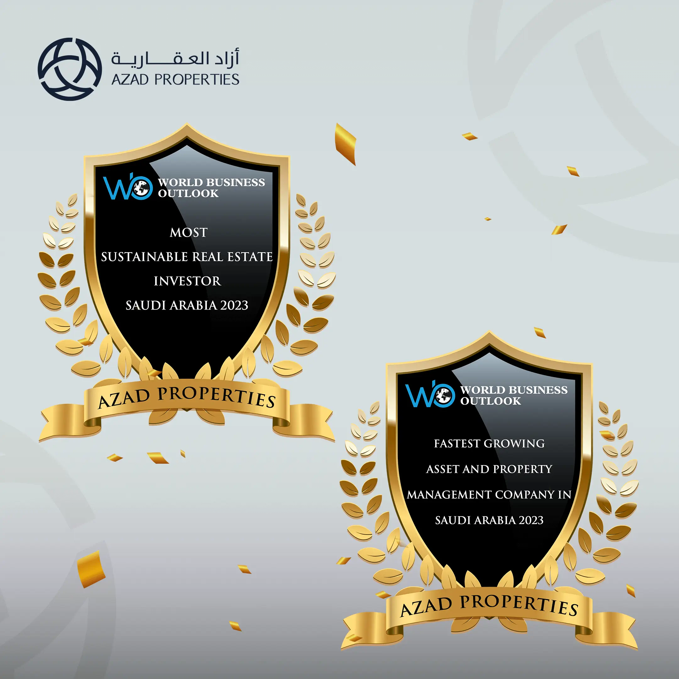 Azad Real Estate Company wins two global awards for asset management and sustainability in Saudi Arabia 2023